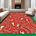 Crimson Yellow Trophies Swirl Harmony Rug