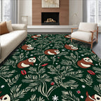 Whimsical Sloth Woodland Meadow Rug
