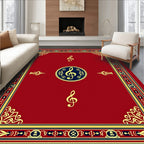 Crimson Gold Treble Clef Orchestra Rug