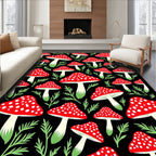 Red White Fly Agaric Mushroom Garden Rug