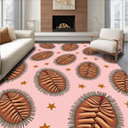 Pink Starburst Laurel Motif Rug