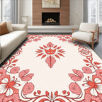 Coral Floral Arch Creature Medallion Rug
