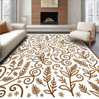 marrn Woodland Sprigs Swirls Ferns Rug