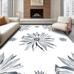 Monochrome Floral Bloom Repeat Rug