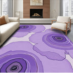 Lavender Floral Petal Close Up Rug