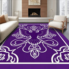 Majestic Purple Eagle Crest Artwork Rug