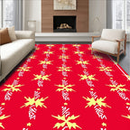 Red Yellow Abstract Vertical Column Rug