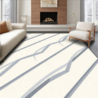 Minimalist Gray Ribbon Stripe Rug