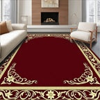 Intricate Cream Botanical Border Rug