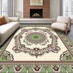 Cream Jade Art Nouveau Medallion Rug