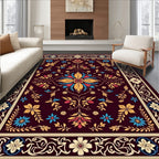 Aubergine Garden Floral Medallion Rug