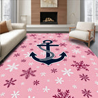 Pink Snowflake Anchor Medley Rug