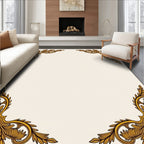 Golden Star Medallion Victorian Scroll Rug