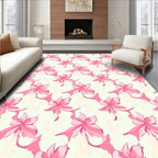 Pink Watercolor Ribbon Scatter Rug