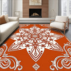 Crimson Medallion Floral Corner Accents Rug