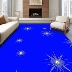 Electric Blue Starburst Bursting Rug
