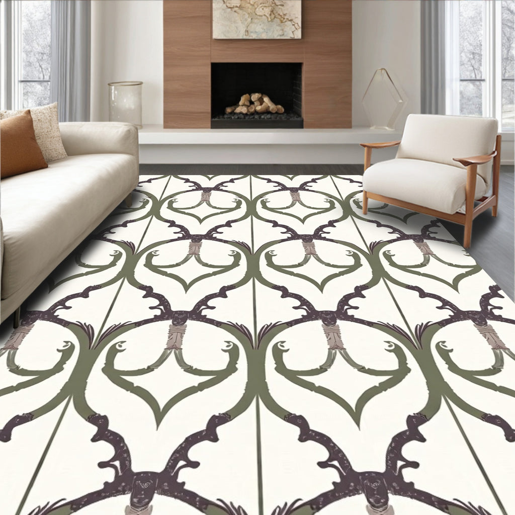 Antique Bronze Arch Scroll Rug