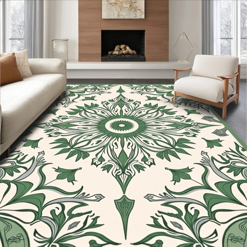 Art Nouveau Leaf Burst Rug
