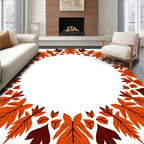 Autumn Leaf Mandala Wreath Rug