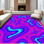 Vivid Amethyst Aqua Swirls Rug