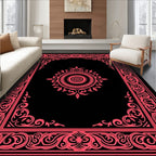 Crimson Ornamental Classic Medallion Rug