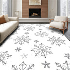 Monochromatic Snowflake Winter Wonder Rug