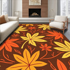 Autumn Leaf Cascade Brown Rug