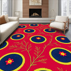 Crimson Sapphire Floral Vine Radiance Rug