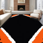 Bold Orange Chevron Diamond Rug
