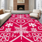 Winter Wonder Heartflakes Rug