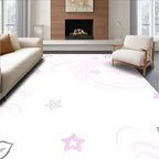 Whimsical Pink Star Calla Lily Rug