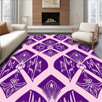Deep Purple Art Deco Fan Rug