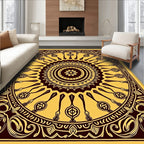 Golden Yellow Sunburst Medallion Rug
