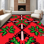Vibrant Holly Berry Festive Repeat Rug