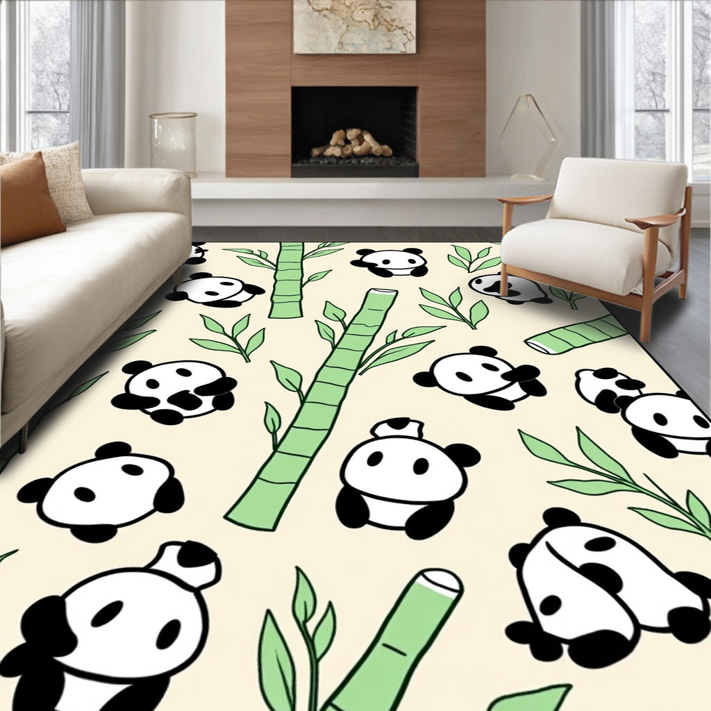 Playful Panda Bamboo Grove Rug