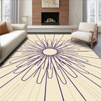 Radiant Purple Sunburst Outline Rug