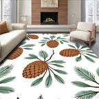 Rustic Pinecone and Pine Needle Collection Rug