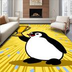 Joyful Penguin Trophy Celebration Rug
