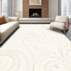 Cream Swirl Swirl Curlicue Curlicues Rug