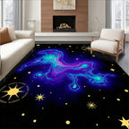 Cosmic Nebula Swirl Galaxy Rug