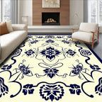 Navy Floral Butterfly Medallion Harmony Rug