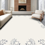 Classic Indigo Floral Border Rug