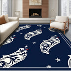 Dark Blue Tribal Creature Star Rug