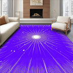 Vibrant Purple Burst Starry Field Rug