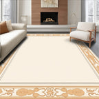 Cream Golden Organic Border Rug