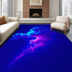 Deep Blue Nebula Cosmic Cloud Rug