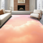 Dreamy Peach Cloudscape Sky Rug