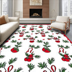 Red Green Festive Ornament Garland Rug