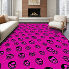 Bold Pink Skulls All Over Rug