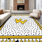 Yellow Abstract Pop Art Dots Rug